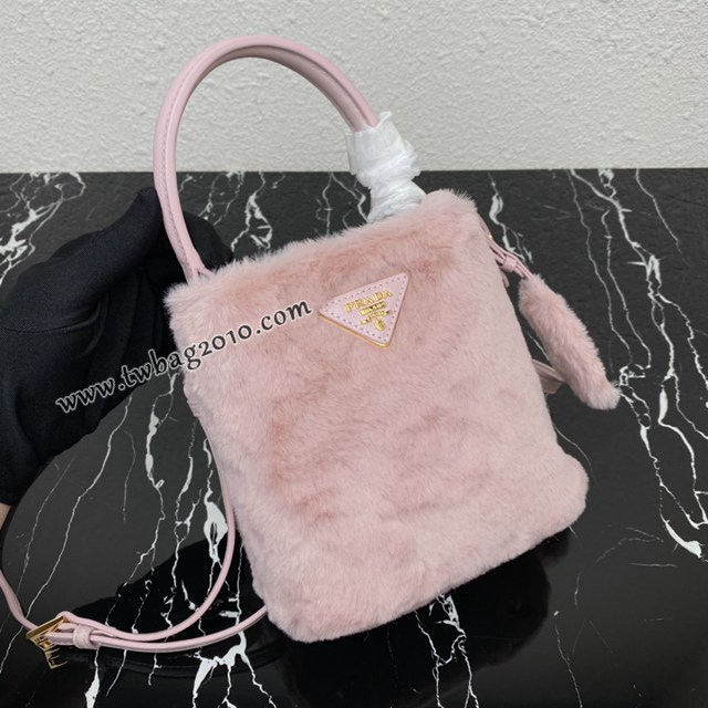 Prada專櫃新款山羊毛桶包 1BA373 普拉達Prada Panier桶包手袋 csp1526